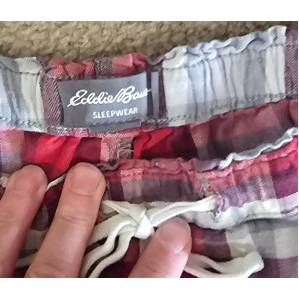 Eddie Bauer Womens Red Plaid Pajama Pants Sleepwear Lounge Bottoms Size L - Picture 2 of 9